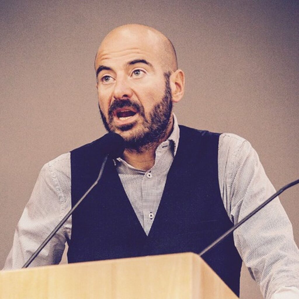 Stefano Malatesta durante un intervento